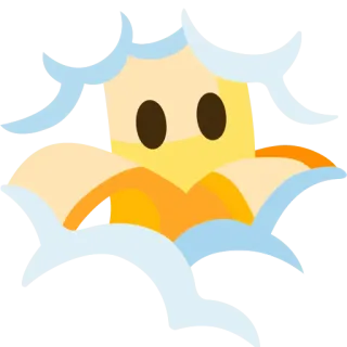😶 กล้วย, การ์ตูน, ผลไม้, ภาพประกอบ, สีเหลือง telegram sticker