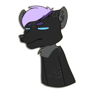 😐 Furry, Anthro, Cartoon, Tier, Charakter, Illustration telegram sticker