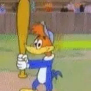 ⚾ Woody Woodpecker Woody Woodpecker, cartoon, baseball, bat, character telegram sticker