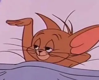 😏 Jerry cartoon, cat, funny, meme, tv show, lazy, sleepy telegram sticker