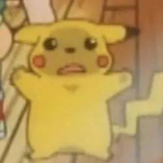 ⚡️ Pikachu Pokemon pokemon, pikachu, anime, cartoni animati, spaventato telegram sticker