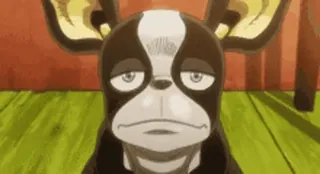😶 Iggy JoJo's Bizarre Adventure chien, animé, dessin animé, Iggy, JoJo's Bizarre Adventure, personnage whatsapp sticker