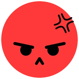 😡 wütend, rot, Gesicht, Emoji whatsapp sticker