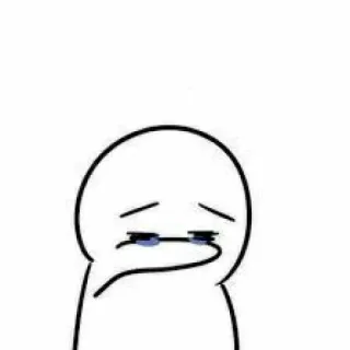 😭 triste, piangendo, emotivo, disegno, minimalista telegram sticker