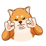 👍 dog, shiba, thumbs up, cute, animal, pet whatsapp sticker