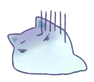 😞 kucing, lucu, stiker, binatang, kartun whatsapp sticker