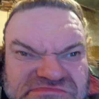 😡 faccia, persona, arrabbiato, uomo, espressione facciale, ritratto telegram sticker