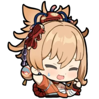 😅 Yoimiya Genshin Impact Yoimiya, Genshin Impact, Anime, Lindo, Chibi, Videojuego, Personaje, Fanart telegram sticker