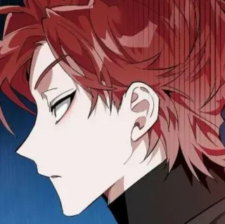 🥢 Anime, Manga, Pelo rojo, Personaje, Arte telegram sticker