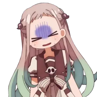 😣 Yashiro Nene Toilet-bound Hanako-kun アニメ, 漫画, 表情, 混乱, 八尋寧々, 地縛少年花子くん, ステッカー telegram sticker