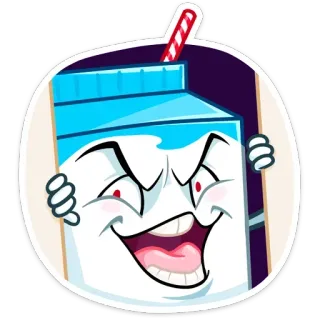 👹 susu, jahat, menyeramkan, kartun, minuman, wadah telegram sticker