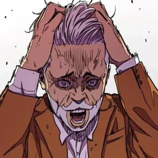 🤨 verärgert, frustriert, Stress, ängstlich, schreiend, Cartoon whatsapp sticker