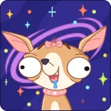 🤩 Hund, Chihuahua, süß, Cartoon, Tier, Aufkleber whatsapp sticker