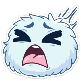😫 怪物, 哭泣, 悲伤, 卡通, 毛茸茸 telegram sticker