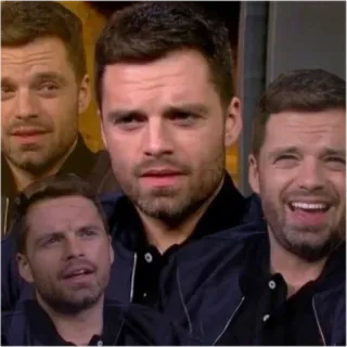 🤯 Sebastian Stan Schauspieler, Promi, Sebastian Stan, Bucky Barnes, Winter Soldier telegram sticker