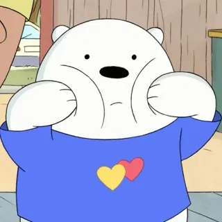 😣 Ice Bear We Bare Bears мультфильм, медведь, белый медведь, милый, анимированный, Мы обычные медведи, персонаж whatsapp sticker