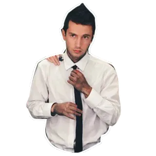 🤔 Tyler Joseph piosenkarz, muzyk, twenty one pilots, krawat, biała koszula telegram sticker