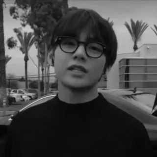 🕷 V V, BTS, Koreanischer Pop, Sänger, Idol, K-Pop, Brille telegram sticker
