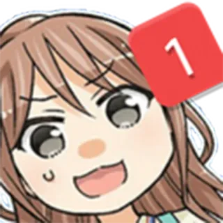1️⃣ 1 アニメ, 漫画, 通知, アラート whatsapp sticker