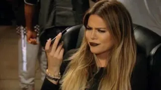 😒 Khloe Kardashian woman, person, celebrity, reality tv, kardashian, khloe kardashian, long hair telegram sticker