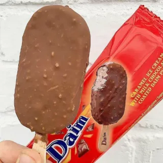 🍦 DAIM Eis, Essen, Dessert, Schokolade, Daim whatsapp sticker