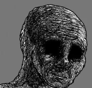 🕸 wojak, meme, sad, anguish, suffering telegram sticker