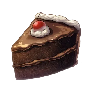 🍰 торт, шоколадный торт, десерт, сладкое, вишня telegram sticker