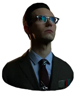 🙄 Edward Nygma Gotham Эдвард Нигма, Готэм, очки, костюм, персонаж сериала telegram sticker