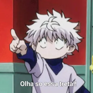 😳 Killua Hunter x Hunter Olha so essa treta!! アニメ, キルア, HUNTER×HUNTER, 面白い telegram sticker