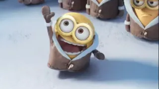 😍 Minion Despicable Me minion, cartoon, winter, happy telegram sticker