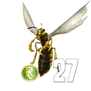 🐤 27 insecto, abeja, avispa, número, juego, monstruo, animal telegram sticker