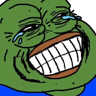 😂 Pepe the Frog Meme, Pepe, kikker, lachen, huilen, internet telegram sticker