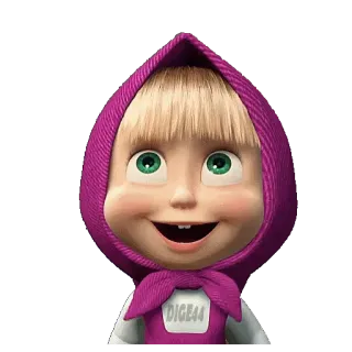 🙄 Masha Masha and the Bear DIGE44 dibujos animados, Masha, animación, chica, pegatina telegram sticker