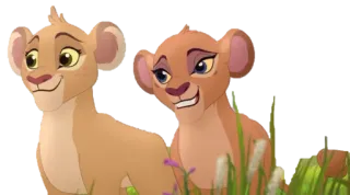 🙂 lion, lionne, dessin animé, animaux telegram sticker