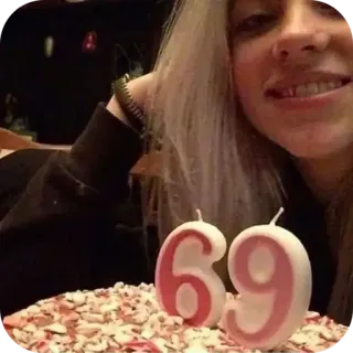 😁 Billie Eilish 69 telegram sticker