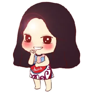 😬 drink me! 만화, 음료, 치비, 귀여운, 소녀, 애니메이션 스타일 telegram sticker