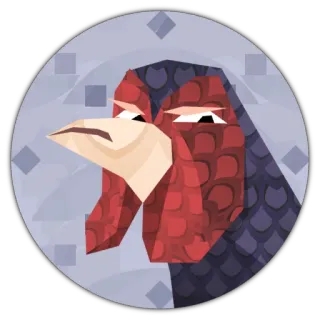 😶 turkey, bird, animal, poultry, Thanksgiving, farm, illustration telegram sticker