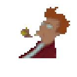 🎉 Fry Futurama kartun, futurama, fry, minum, karakter, seni piksel telegram sticker