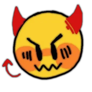 💌 อิโมจิปีศาจ, ปีศาจ, อิโมจิ, โกรธ, ปีศาจ telegram sticker