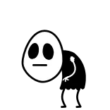 🤯 egg, minimalist, cartoon, character, funny, cute whatsapp sticker