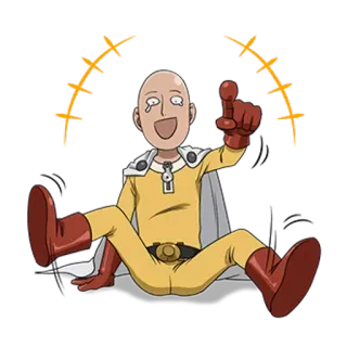 😂 Saitama One-Punch Man Saitama, One-Punch Man, Anime, Personagem, Super-herói, Engraçado, Mangá telegram sticker
