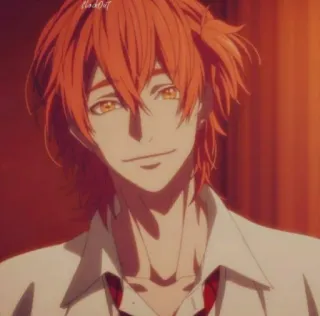 💫 anime, orange hair, character, man, portrait telegram sticker