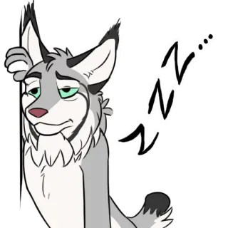 😞 zzz desenho animado, gato, sonolento, cansado, zzz, animal telegram sticker