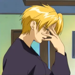 🤦‍♂️ Anime, Manga, Traurig, Nachdenklich, Junge telegram sticker