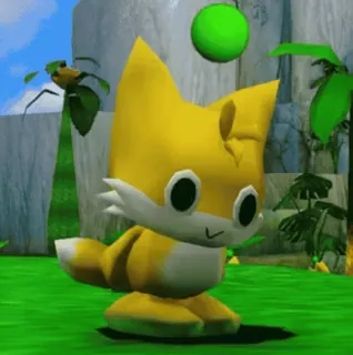 🙂 Tails video game, Tails, Sonic the Hedgehog, rubah, kartun, imut telegram sticker