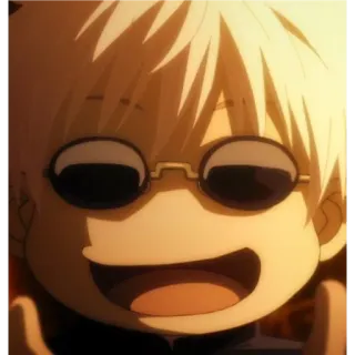 🙂 Anime, Dessin animé, Chibi, Sourire, Lunettes, Heureux telegram sticker