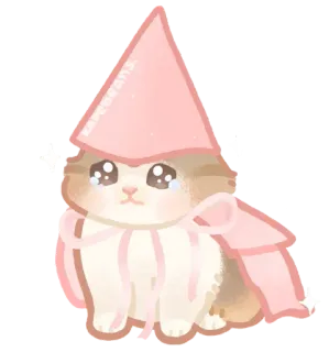🐾 猫, 可愛い, かわいい, 動物, ペット, ピンク, 悲しい telegram sticker