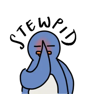 🤦‍♀️ pingouin, dessin animé, personnage, mignon, animé telegram sticker
