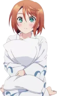 😴 Anime, Menina, Fofa, Almofada, Pijama whatsapp sticker
