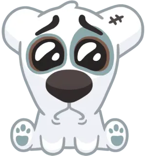 😒 ours, triste, mignon, animal, autocollant, dessin animé whatsapp sticker